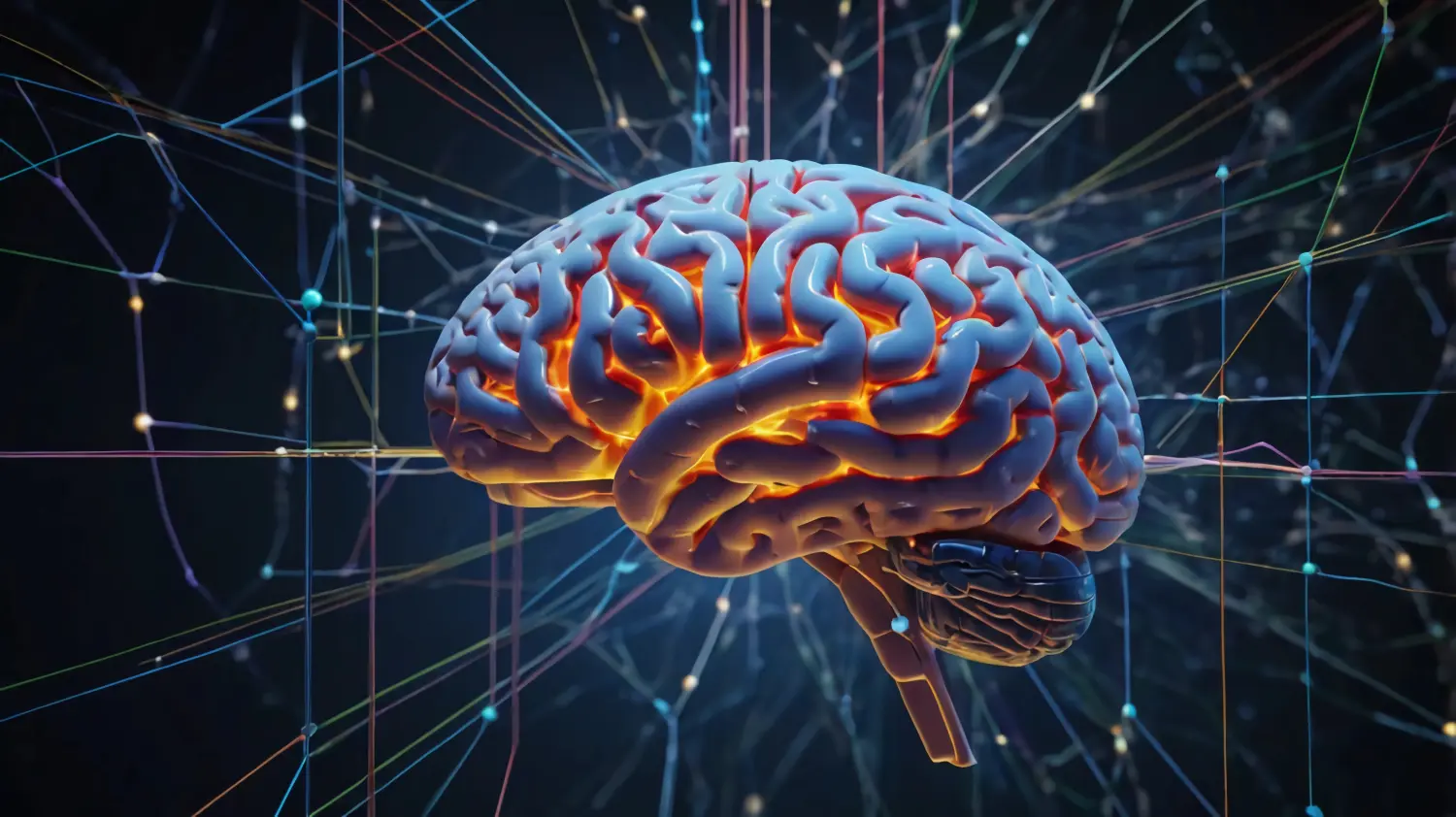 Gehirnverbindungen, digitale 3D-Illustration